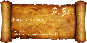 Pess Zsombor névjegykártya